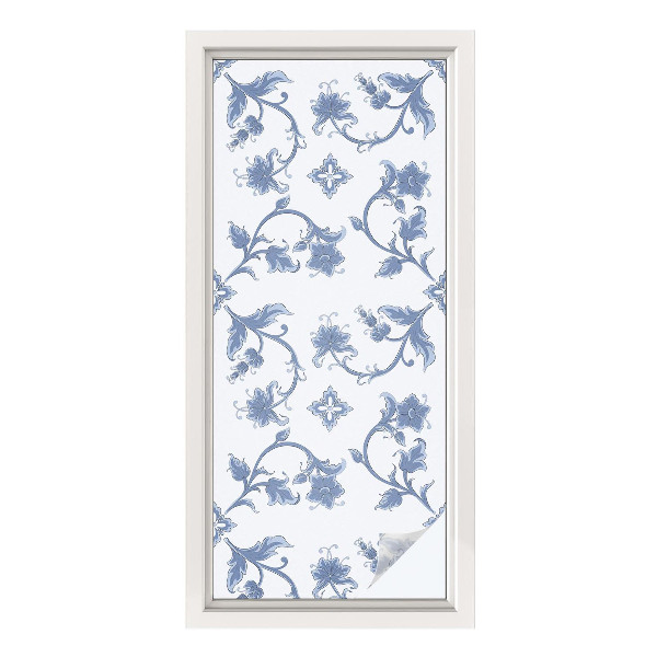 Dekorplast till fönster mosaik Blommig prydnad