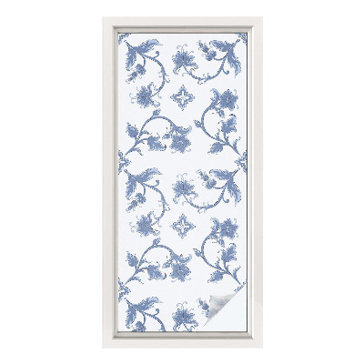 Dekorplast till fönster mosaik Blommig prydnad