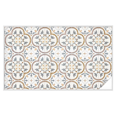 Frostad fönsterfilm med färgat mönster Kaklade ornament