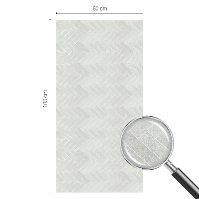 Frostfilm med dekorativt mönster Grå fiskbensmönster