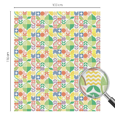 Solfilm fönster insynsskydd Färgglada frukter