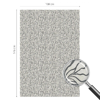 Frostad fönsterfilm med färgat mönster Lämnar blommor