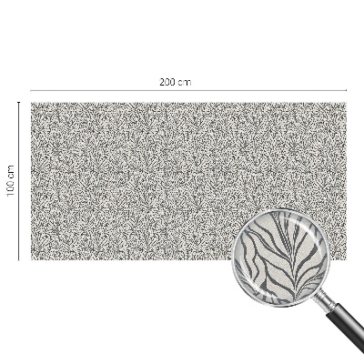 Frostad fönsterfilm med färgat mönster Lämnar blommor