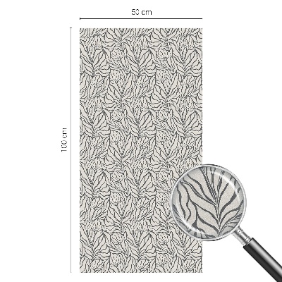 Frostad fönsterfilm med färgat mönster Lämnar blommor