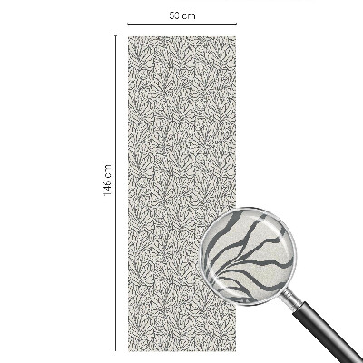 Frostad fönsterfilm med färgat mönster Lämnar blommor