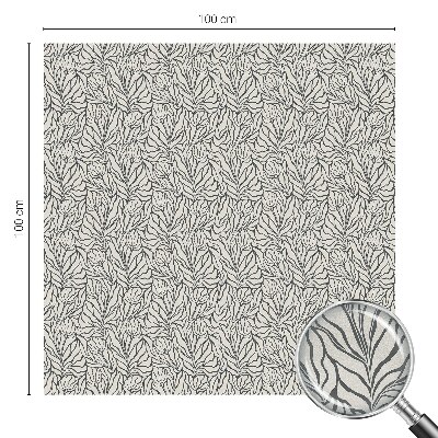 Frostad fönsterfilm med färgat mönster Lämnar blommor