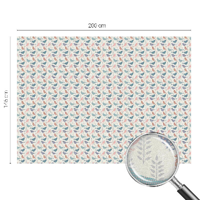 Frostad fönsterfilm med färgat mönster Pastellfärgade fåglar