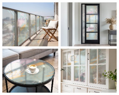 Frostfilm med dekorativt mönster Abstrakt harmoni