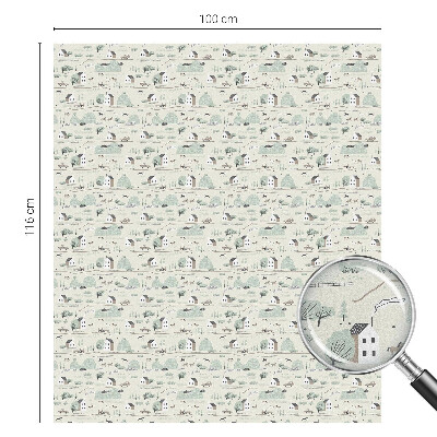 Solfilm fönster insynsskydd En idyllisk by