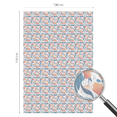 Frostad fönsterfilm med färgat mönster En blomsterfest