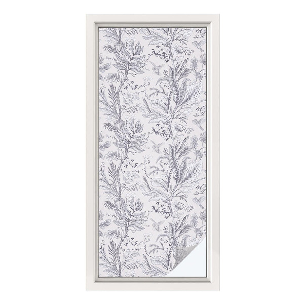 Solfilm fönster insynsskydd Löv och fjärilar