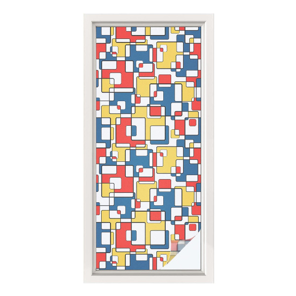 Dekorplast till fönster mosaik Geometriska former