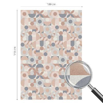 Frostad fönsterfilm med färgat mönster Abstrakt mosaik