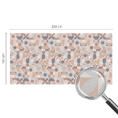 Frostad fönsterfilm med färgat mönster Abstrakt mosaik