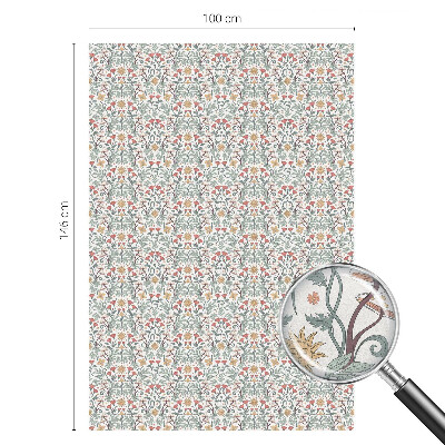 Frostfilm med dekorativt mönster Räv lämnar