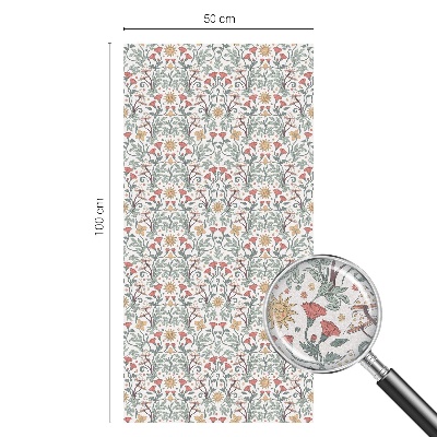 Frostfilm med dekorativt mönster Räv lämnar