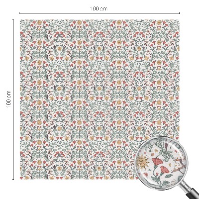 Frostfilm med dekorativt mönster Räv lämnar