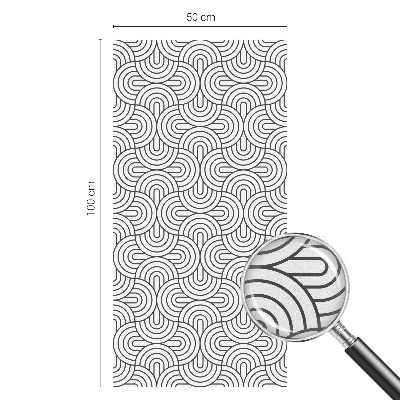 Dekorplast till fönster mosaik Geometriska halvcirklar