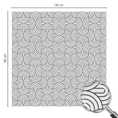 Dekorplast till fönster mosaik Geometriska halvcirklar