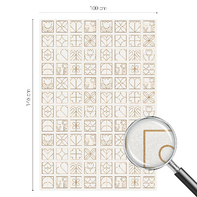 Frostad fönsterfilm med färgat mönster Geometrisk kärlek