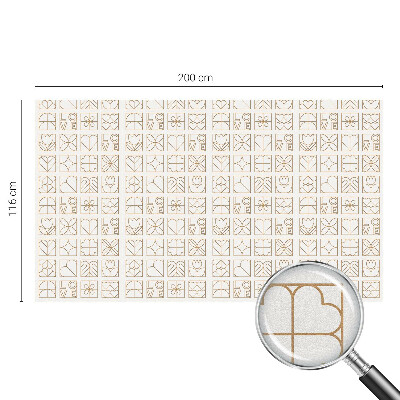 Frostad fönsterfilm med färgat mönster Geometrisk kärlek
