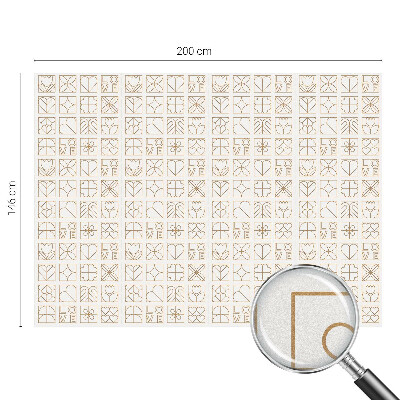 Frostad fönsterfilm med färgat mönster Geometrisk kärlek