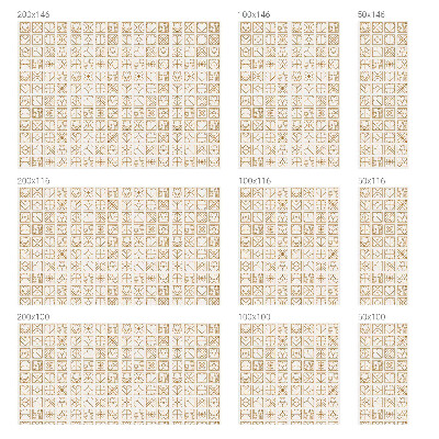 Frostad fönsterfilm med färgat mönster Geometrisk kärlek