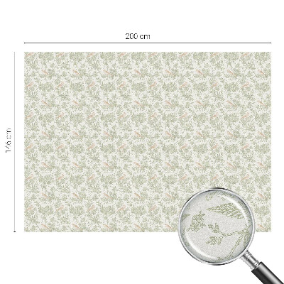 Frostad fönsterfilm med färgat mönster Fåglar växter