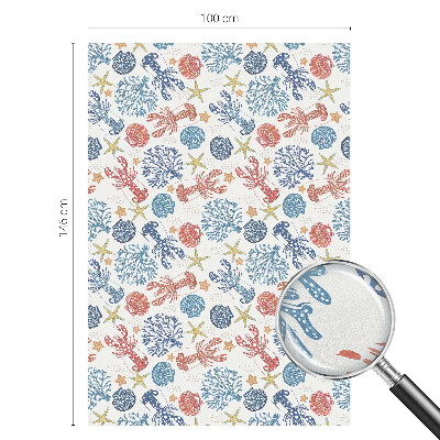 Solfilm fönster insynsskydd Kräftor koraller