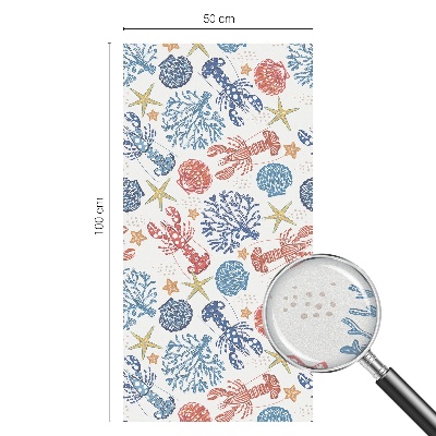 Solfilm fönster insynsskydd Kräftor koraller