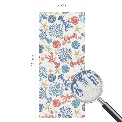 Solfilm fönster insynsskydd Kräftor koraller