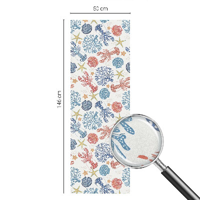 Solfilm fönster insynsskydd Kräftor koraller