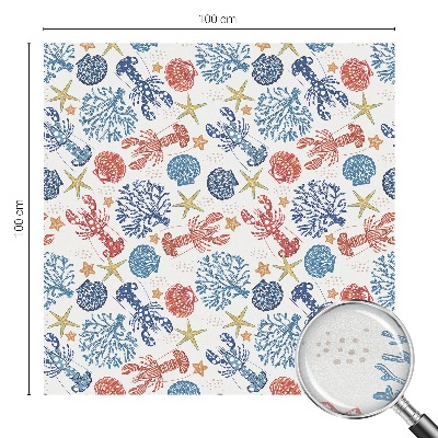 Solfilm fönster insynsskydd Kräftor koraller