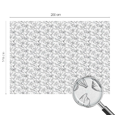 Dekorplast till fönster mosaik Fåglar och blommor