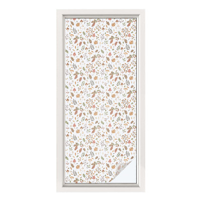 Frostad fönsterfilm med färgat mönster Höstmönster