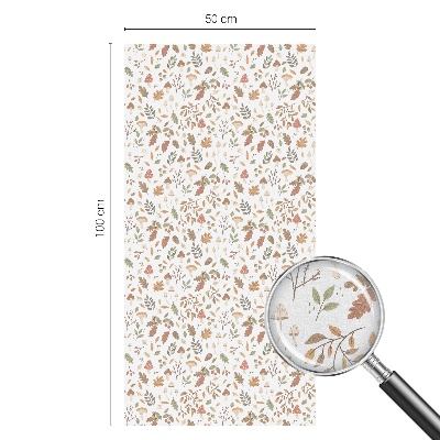 Frostad fönsterfilm med färgat mönster Höstmönster