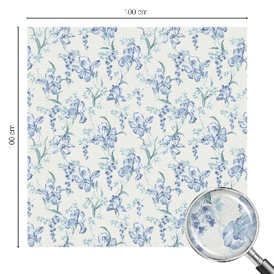 Solfilm fönster insynsskydd Blå blommor