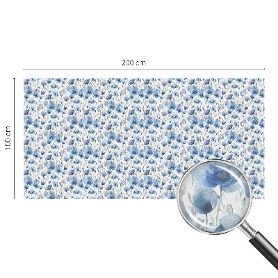 Frostfilm med dekorativt mönster Akvarellblommor