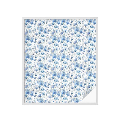 Frostfilm med dekorativt mönster Akvarellblommor