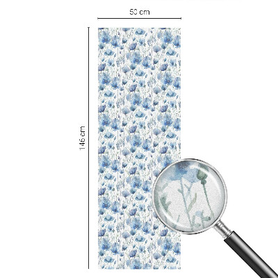 Frostfilm med dekorativt mönster Akvarellblommor