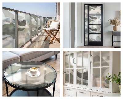 Fönsterfilm med mosaikmönster Organiskt mönster