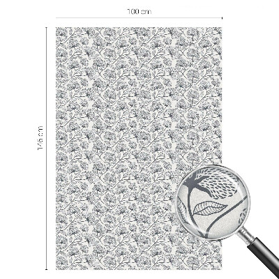 Frostad fönsterfilm med färgat mönster Botaniskt motiv