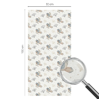 Frostfilm med dekorativt mönster Fågelmönster