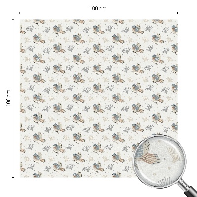 Frostfilm med dekorativt mönster Fågelmönster