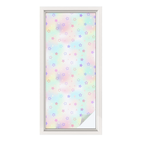 Solfilm fönster insynsskydd Regnbågsmönster