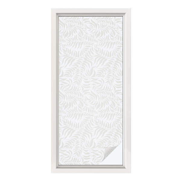 Frostad fönsterfilm med färgat mönster Lövrik elegans