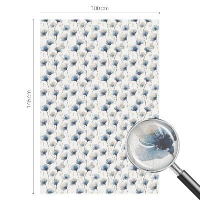 Fönsterfilm med mosaikmönster Blå blommor