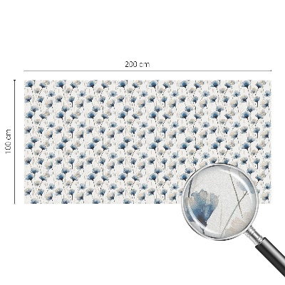 Fönsterfilm med mosaikmönster Blå blommor