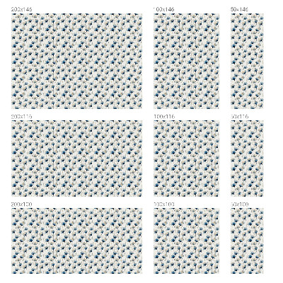 Fönsterfilm med mosaikmönster Blå blommor