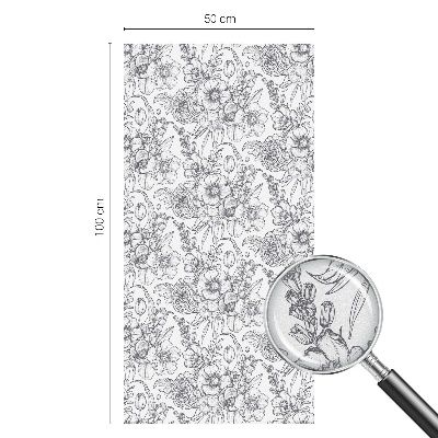 Frostfilm med dekorativt mönster Floristisk elegans